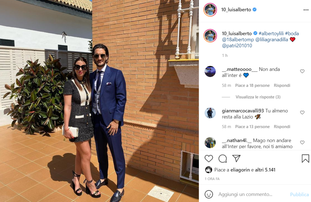 lazionews-lazio-luis-alberto-patricia-instagram