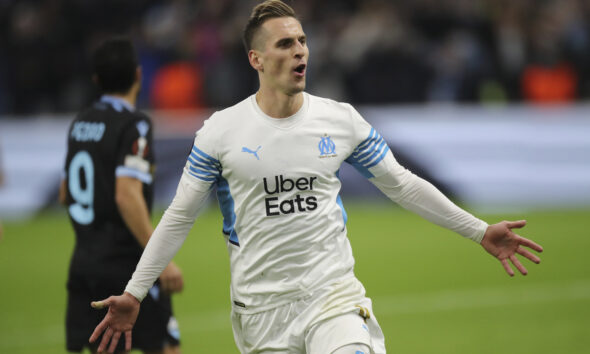 marsiglia lazio milik goal esultanza