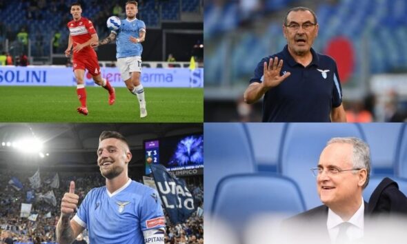 lazionews-lazio-sarri-immobile-milinkovic-lotito