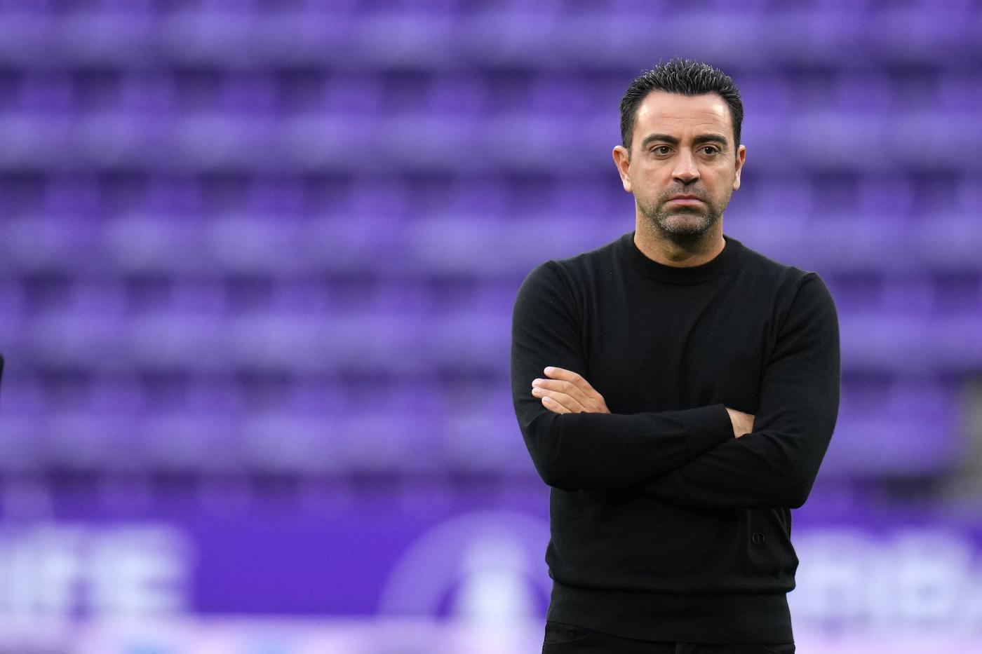 Xavi mentre allena il Barcellona