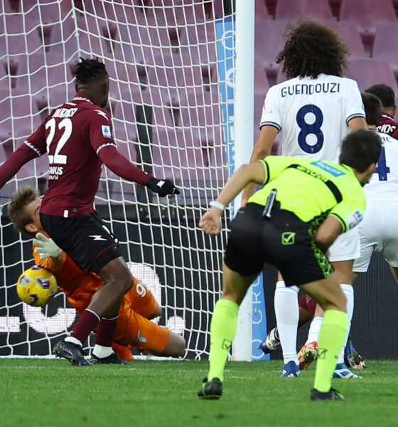 Un'azione di Salernitana Lazio