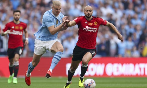 Amrabat a contrasto con Halaand