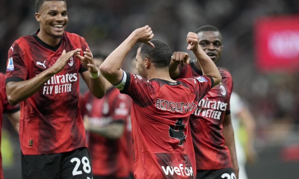 Bennacer esulta al Meazza