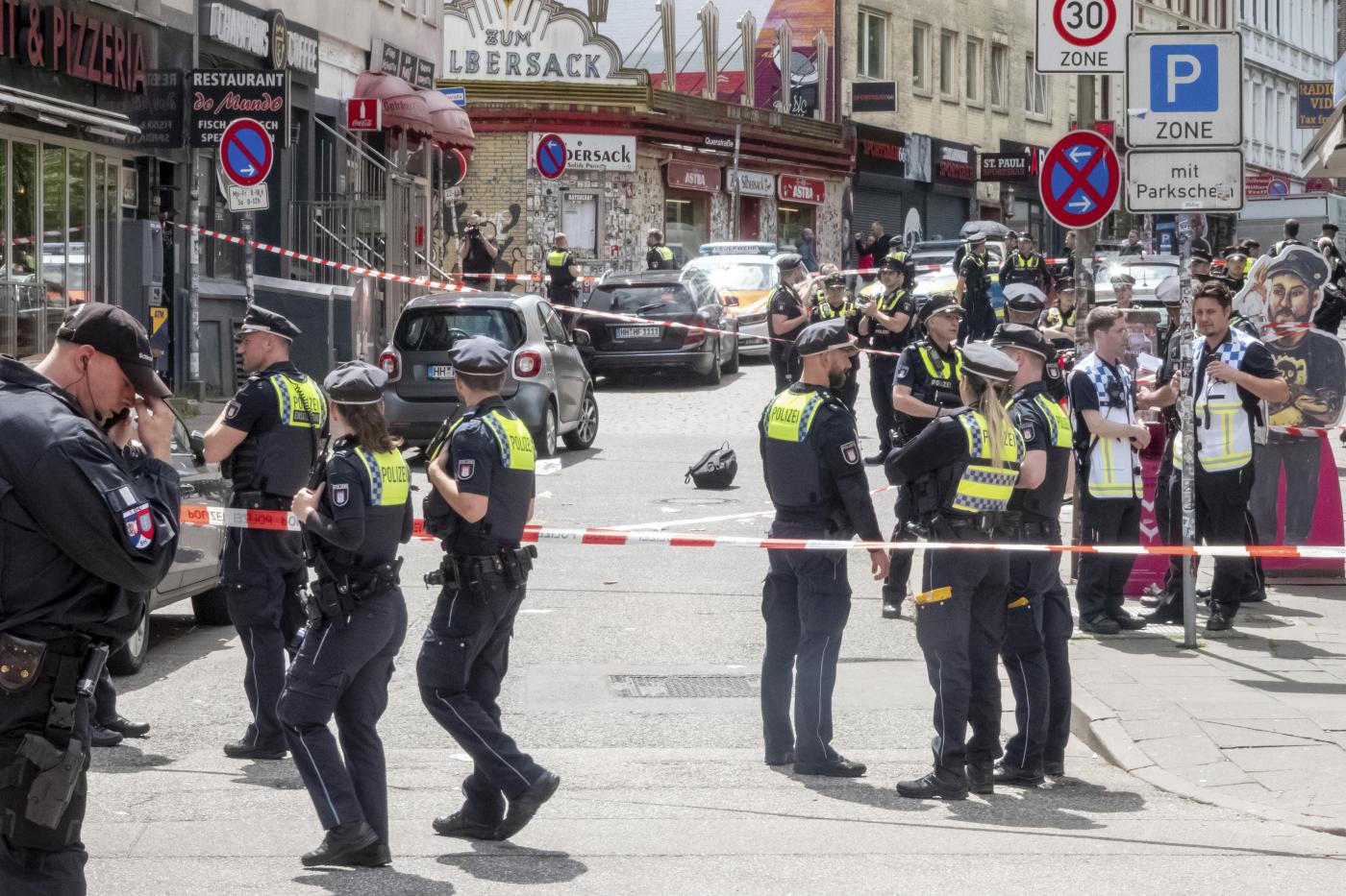 Polizia sul luogo dell'incidente