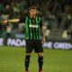 Andrea Pinamonti con la maglia del Sassuolo verso la Lazio