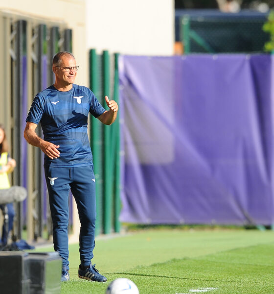 sanderra in campo con la maglia della Lazio