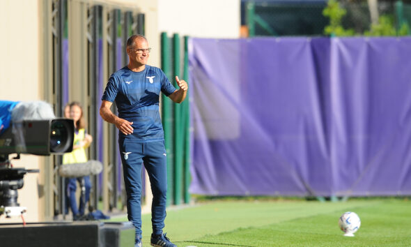 sanderra in campo con la maglia della Lazio