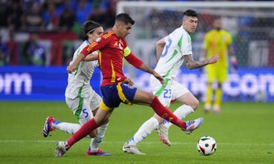 Morata in azione in Spagna Italia