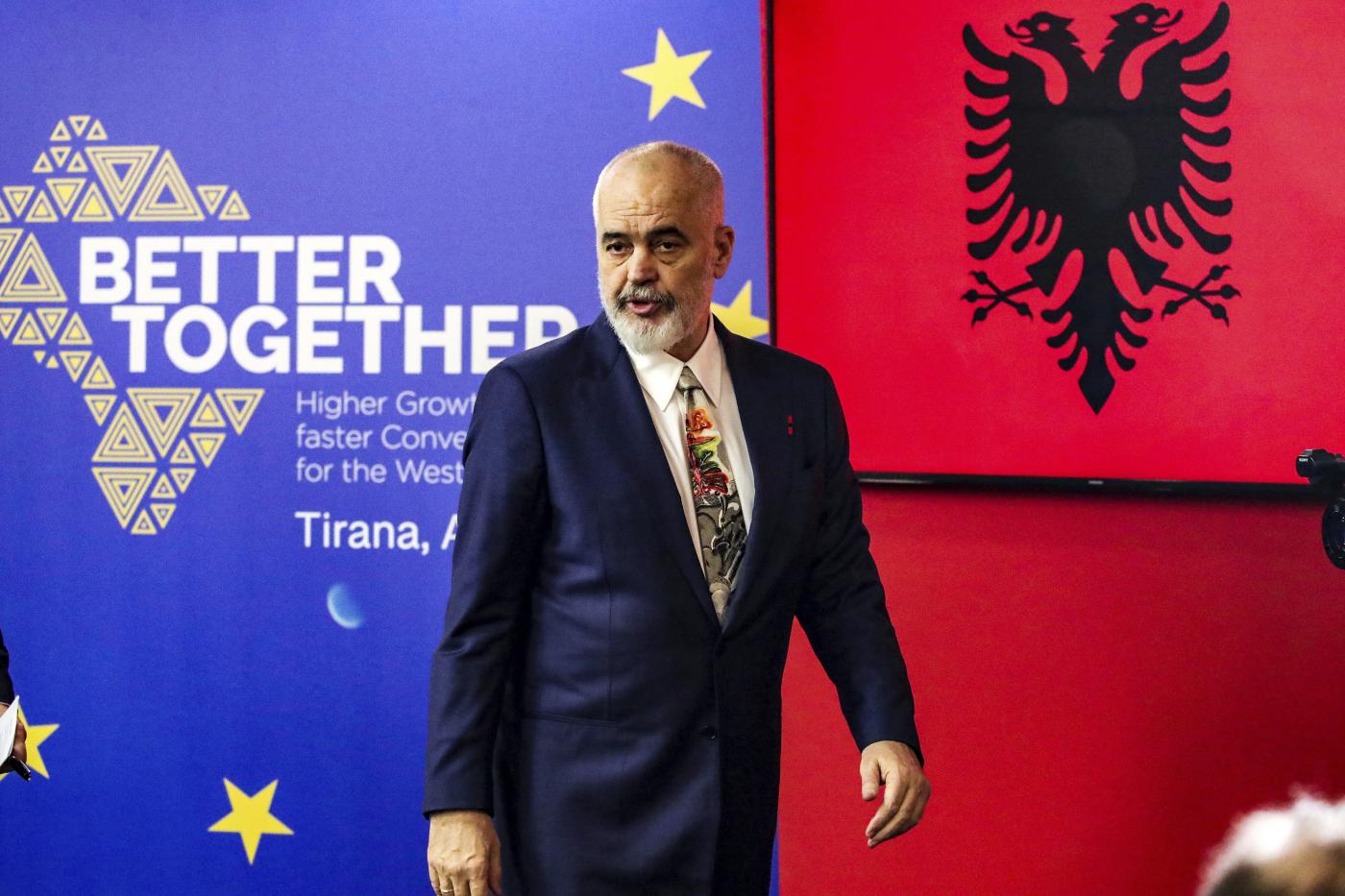 Edi Rama in primo piano