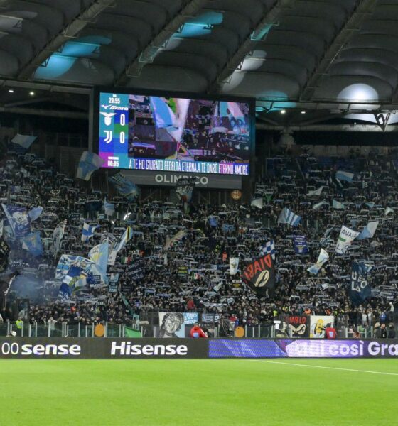 La curva nord della Lazio allo stadio Olimpico