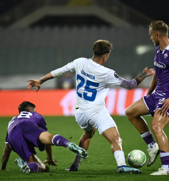 Galarza in azione contro la Fiorentina