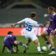 Galarza in azione contro la Fiorentina