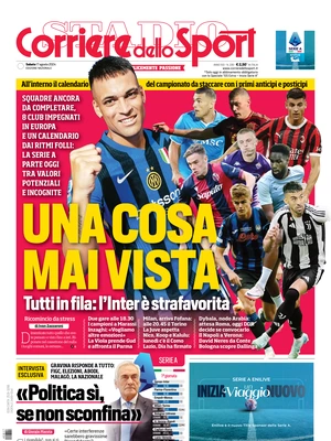 Prima pagina Corriere dello Sport (17 agosto 2024)