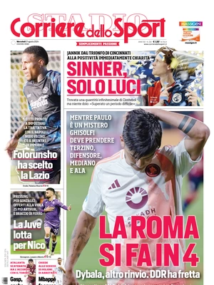 Prima pagina Corriere dello Sport (20 agosto 2024)