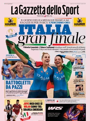 Prima pagina La Gazzetta dello Sport (10 agosto 2024)