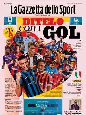 Prima pagina La Gazzetta dello Sport (17 agosto 2024)