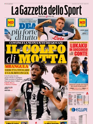 Prima pagina La Gazzetta dello Sport (20 agosto 2024)