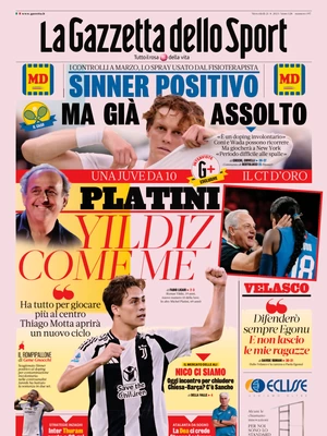 Prima pagina La Gazzetta dello Sport (20 agosto 2024)