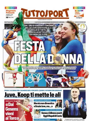 Prima pagina Tuttosport (10 agosto 2024)