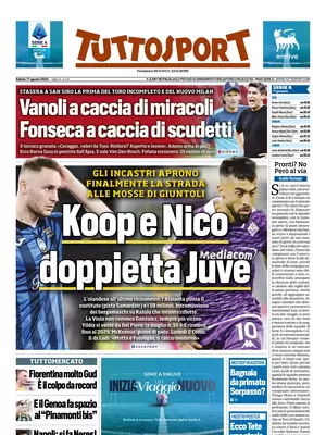 Prima pagina Tuttosport (17 agosto 2024)