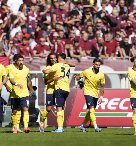 La Lazio esulta a Torino