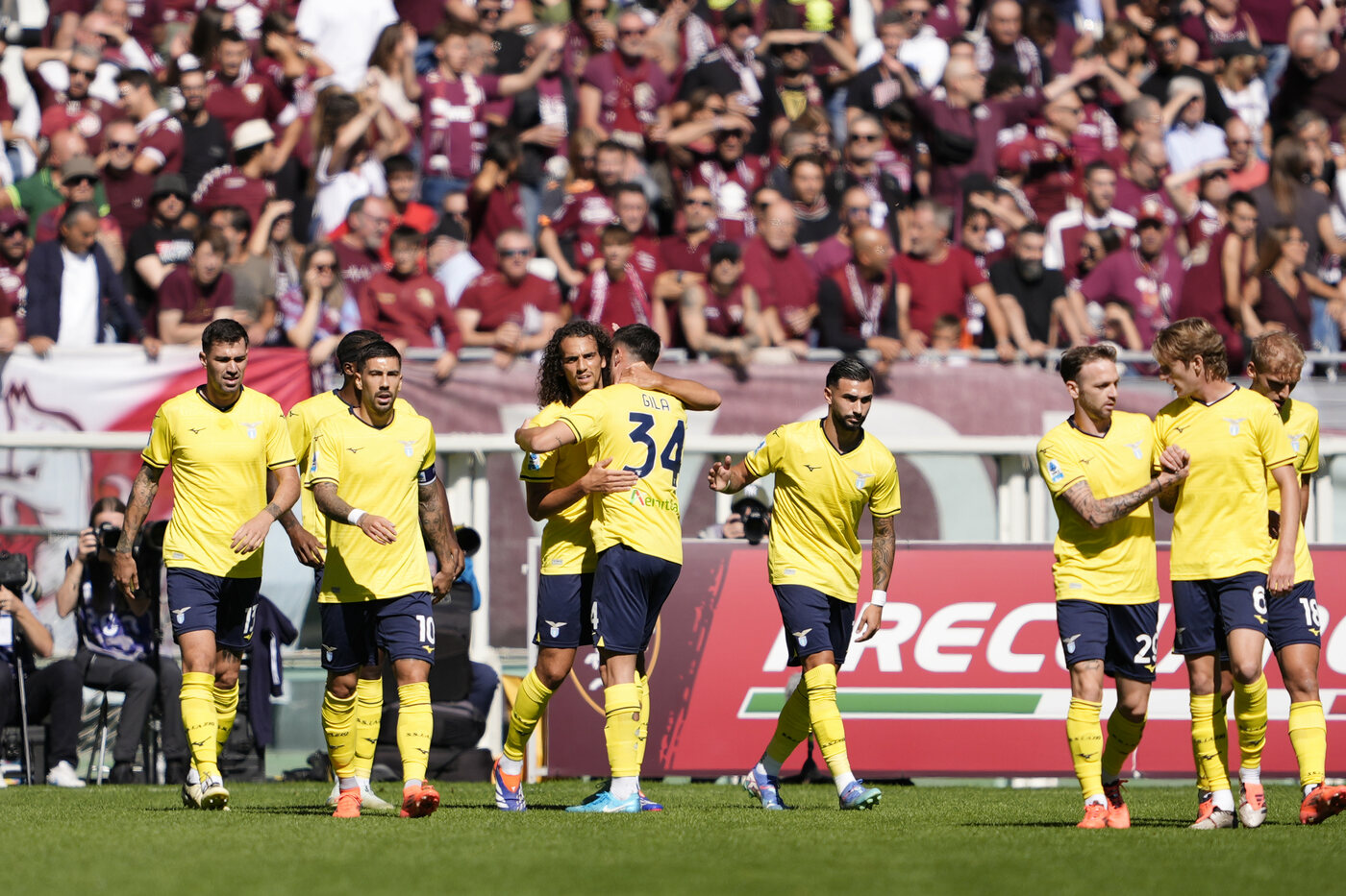 La Lazio esulta a Torino