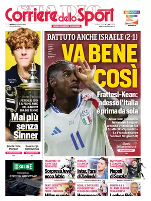 Prima pagina Corriere dello Sport (10 settembre 2024)