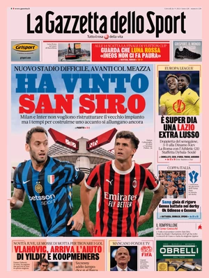 Prima pagina La Gazzetta dello Sport (26 settembre 2024)