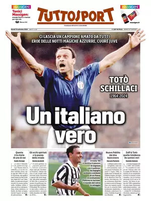 Prima pagina Tuttosport (19 settembre 2024)