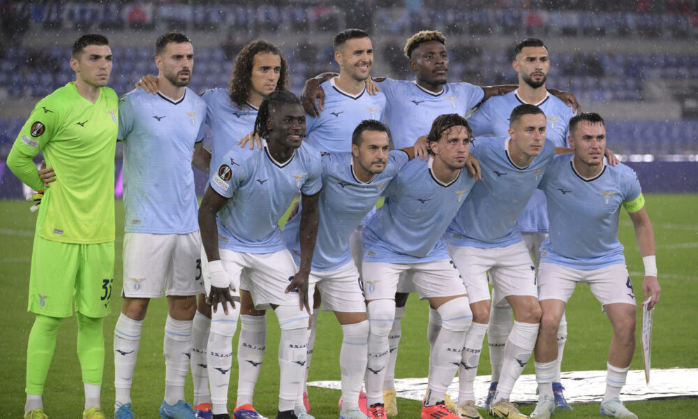 La Lazio in campo contro il Nizza