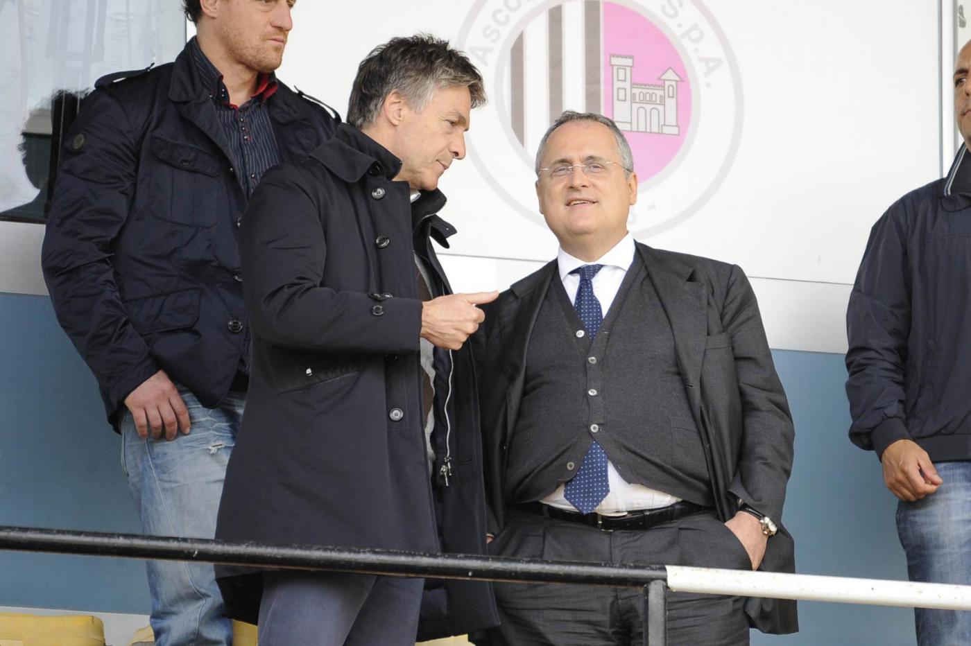 Lionello Manfredonia con il presidente Lotito