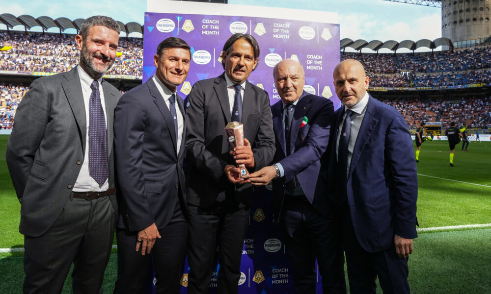 Inzaghi premiato al Meazza