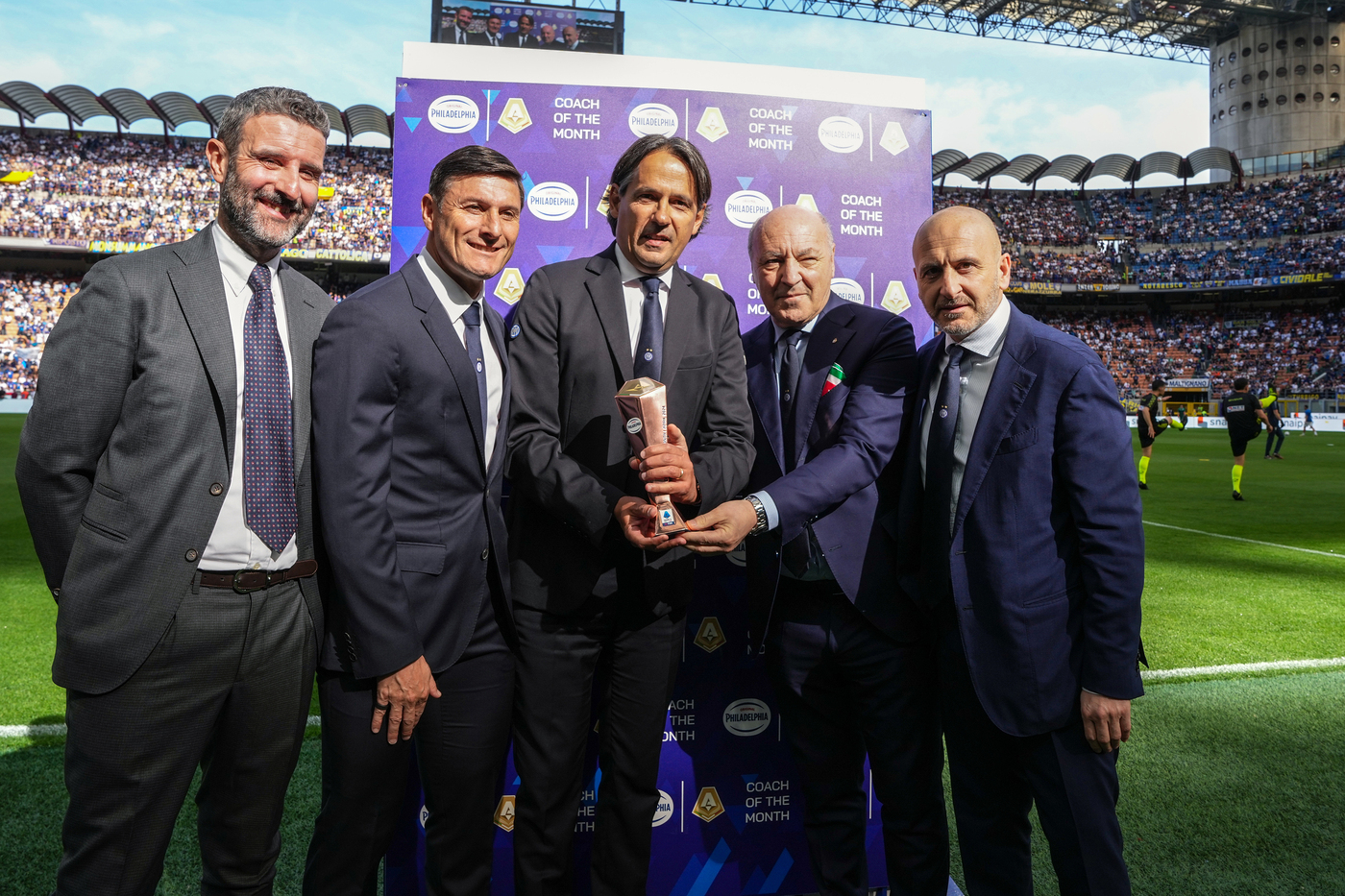 Inzaghi premiato al Meazza