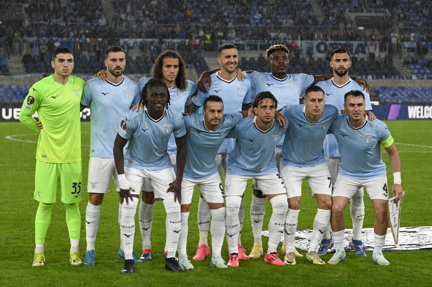 La Lazio schierata in campo