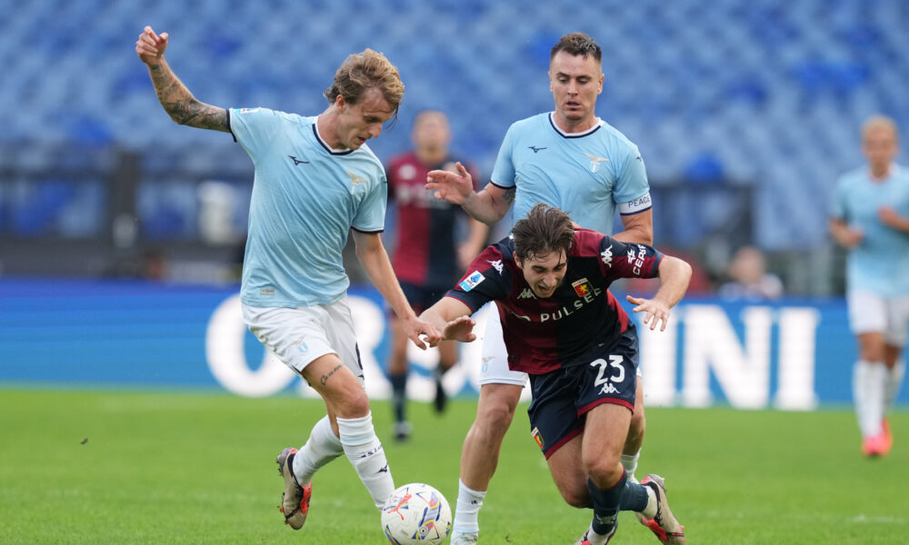 Nicolò Rovella in azione con la Lazio