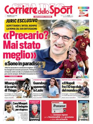 Prima pagina Corriere dello Sport (16 ottobre 2024)