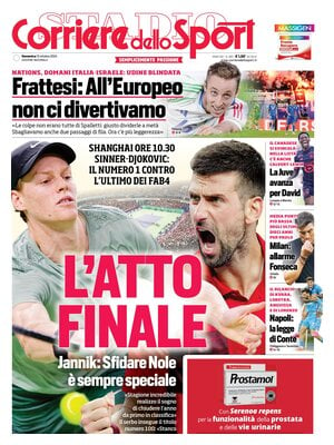 Prima pagina Corriere dello Sport (13 ottobre 2024)