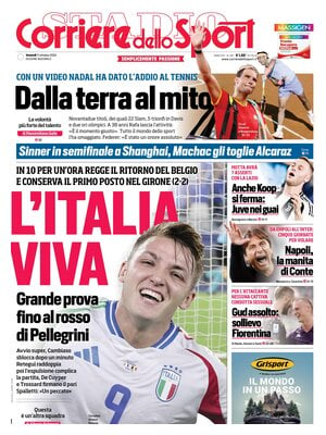 Prima pagina Corriere dello Sport (11 ottobre 2024)