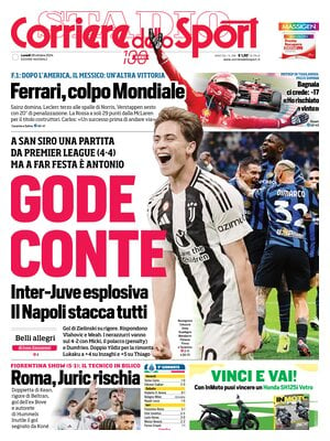 Prima pagina Corriere dello Sport (28 ottobre 2024)