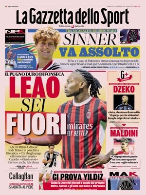 Prima pagina La Gazzetta dello Sport (19 ottobre 2024)