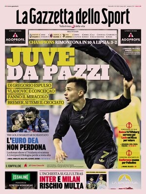 Prima pagina La Gazzetta dello Sport (3 ottobre 2024)