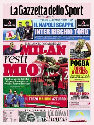 Prima pagina La Gazzetta dello Sport (5 ottobre 2024)