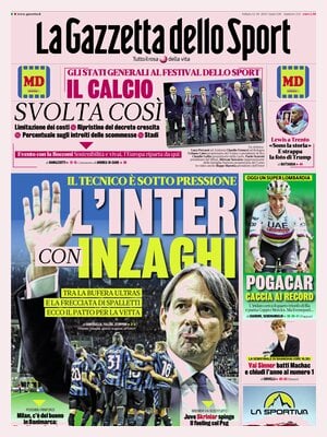 Prima pagina La Gazzetta dello Sport (12 ottobre 2024)