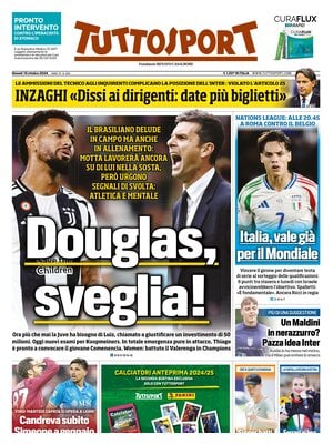 Prima pagina Tuttosport (10 ottobre 2024)