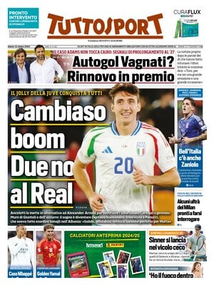 Prima pagina Tuttosport (12 ottobre 2024)