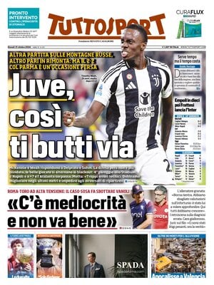 Prima pagina Tuttosport (31 ottobre 2024)