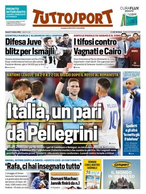 Prima pagina Tuttosport (11 ottobre 2024)