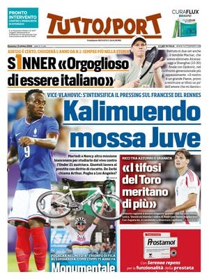 Prima pagina Tuttosport (13 ottobre 2024)