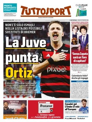 Prima pagina Tuttosport (16 ottobre 2024)