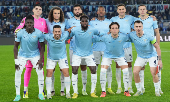 La Lazio in campo contro il Ludogorets